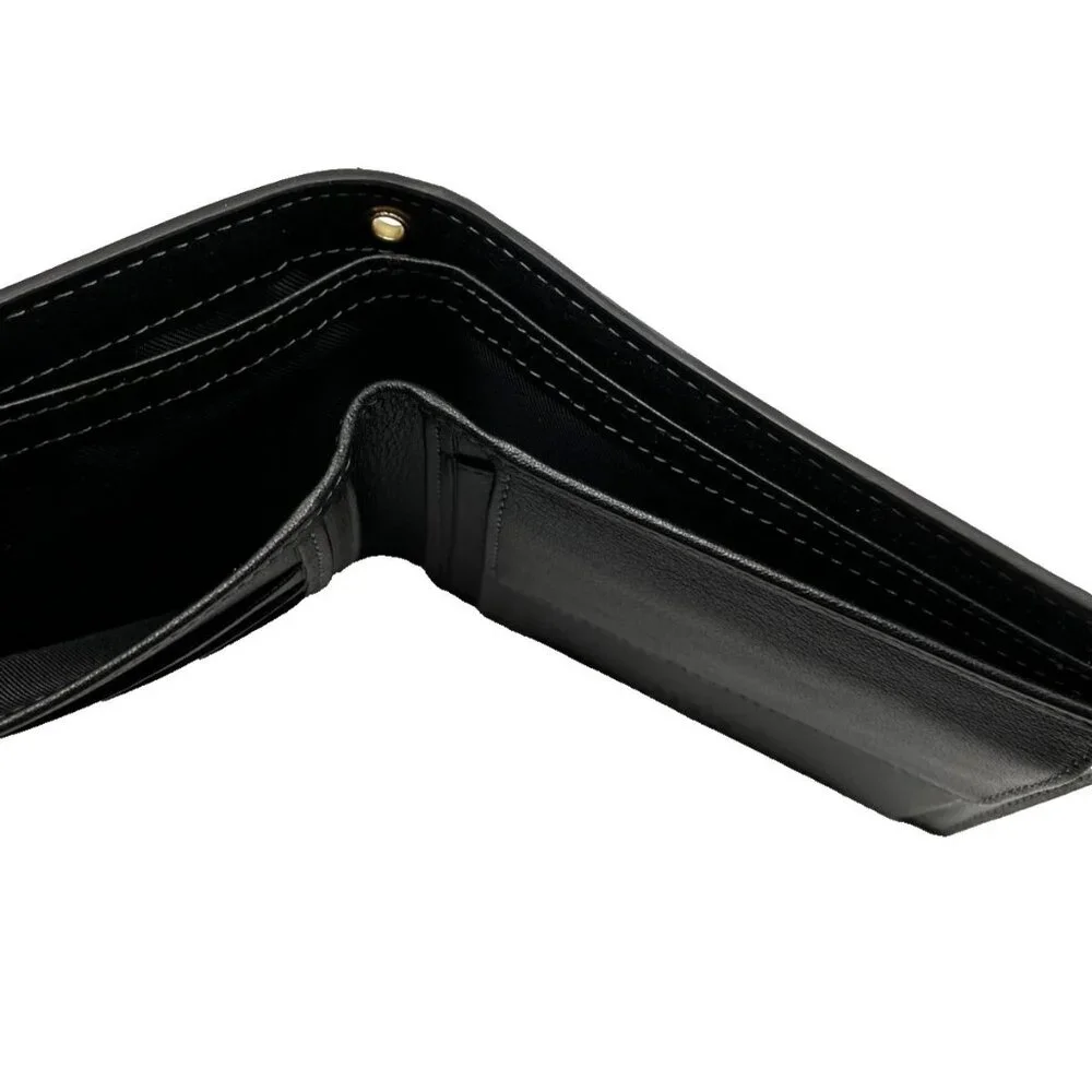 NWOT Defend Paris Black Bifold Wallet With Eyelet For Chain